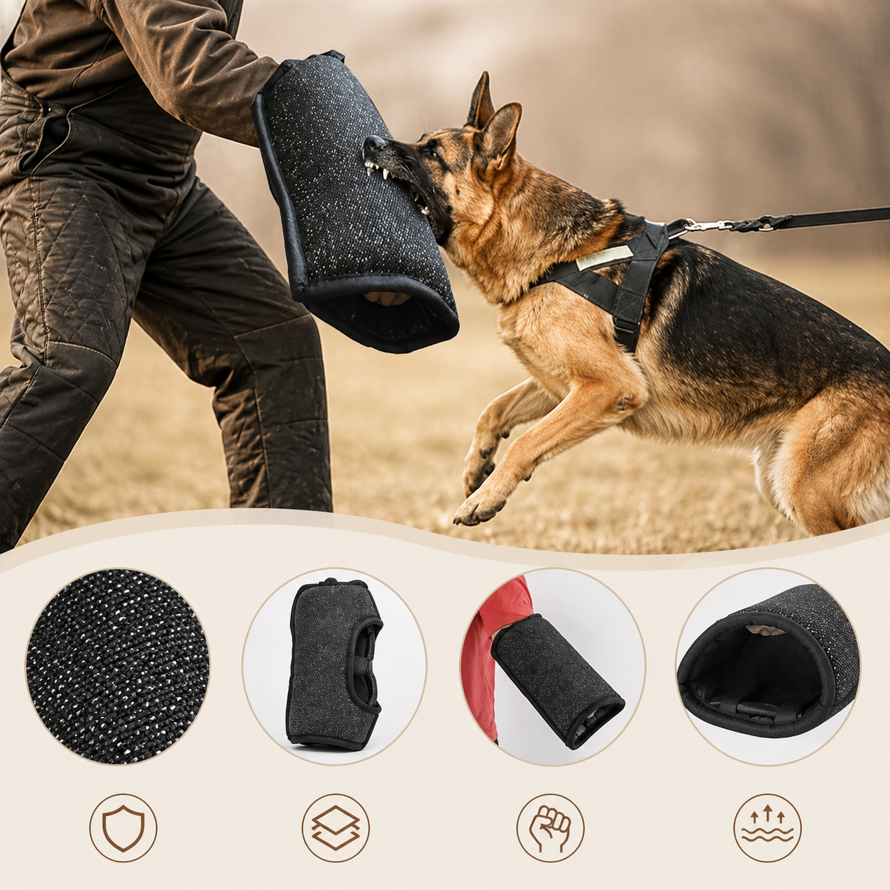 Dog Training Bite Sleeves - Protective Equipment for Professional Training