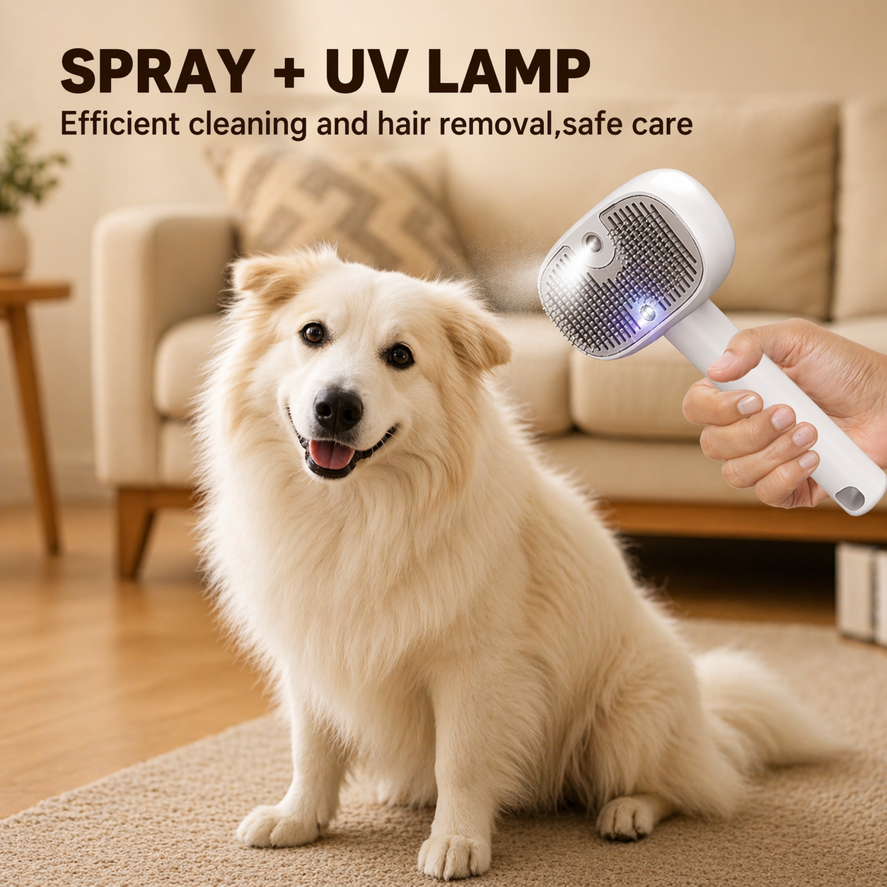 5-in-1 Pet Grooming Tool With Steam Massage And UV Sterilizer