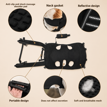 Multifunctional Dog Backpack Pet Carrier 4-Legs Design for Outdoor Travel