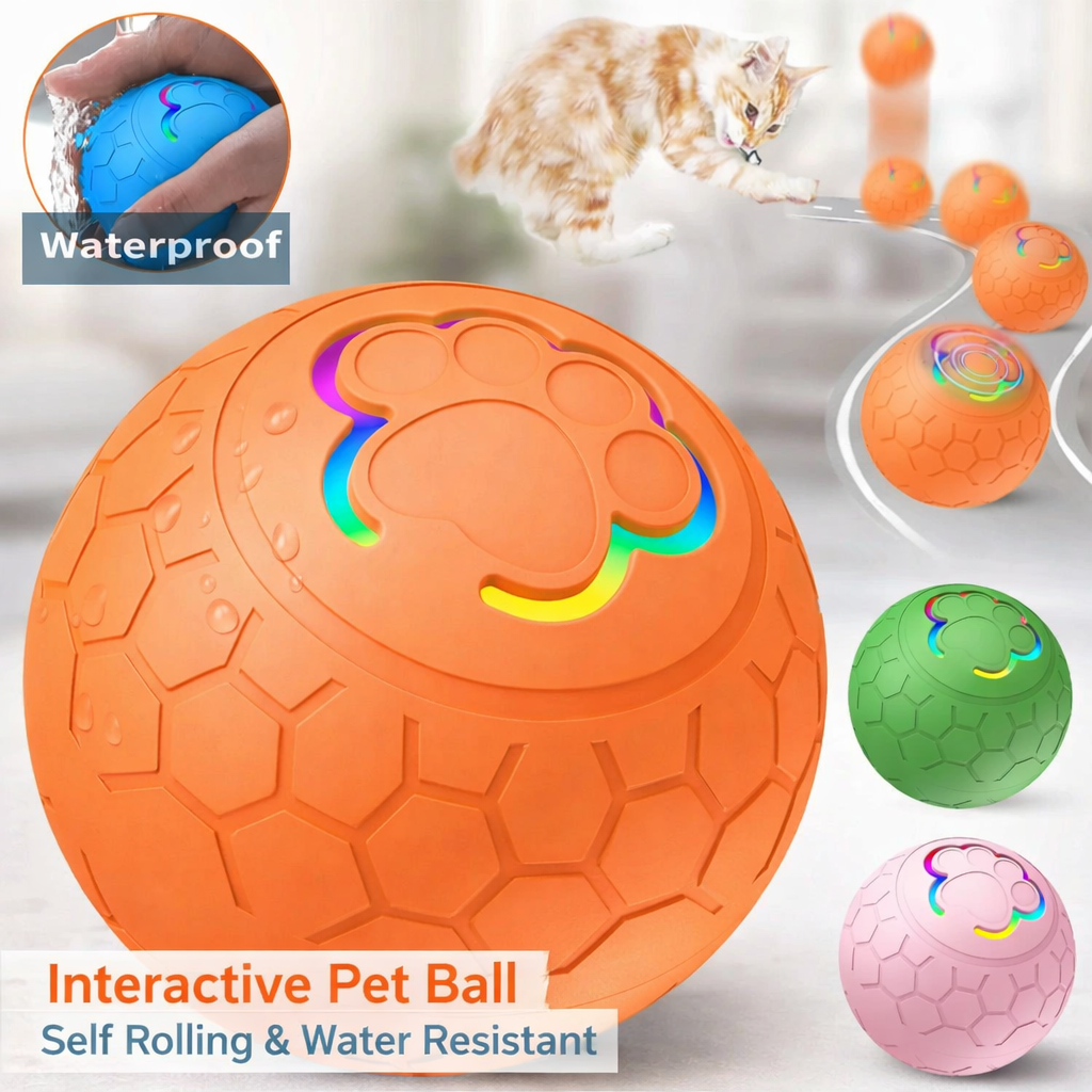 Smart Dog Toy Ball With LED Lights Interactive Pet Ball