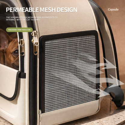 Pet Carrier Backpack - Transparent Space Capsule Design For Cats Dogs