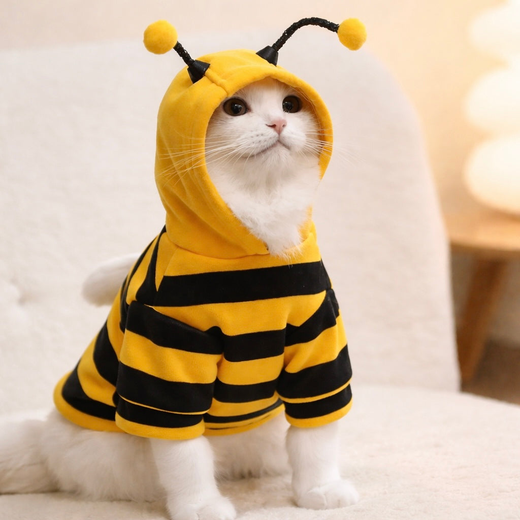 Bee Pet Puppy Winter Coat - Warm Dog Hoodie Costume For Small Dogs