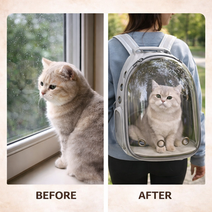 Pet Carrier Backpack - Breathable Transparent Space Capsule Bag