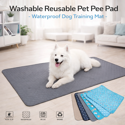 Washable Reusable Pet Pee Pad - Waterproof Dog Training Mat