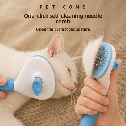 Self Cleaning Pet Hair Remover Comb For Dogs And Cats