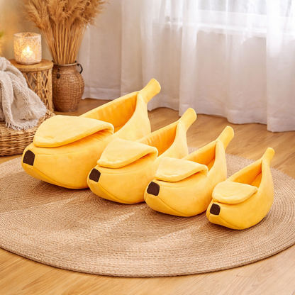 Banana Cat Bed House - Funny Cute Cozy Pet Mat Warm Portable