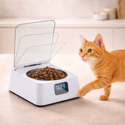 Automatic Cat Food Dispenser With 350ml Bowl For Cats And Dogs