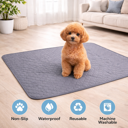 Washable Reusable Pet Pee Pad - Waterproof Dog Training Mat