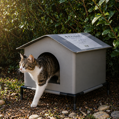 Waterproof Cat Houses With Mat - Winter Warm Outdoor Pet Beds