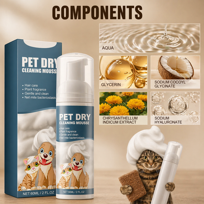 Pet Dry Shampoo Gentle Odor Neutralizing No Rinse For Puppies