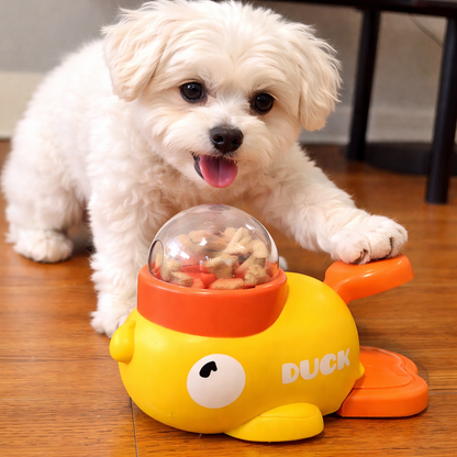 Interactive Duck Pet Feeder Puzzle Toy For Dogs And Cats