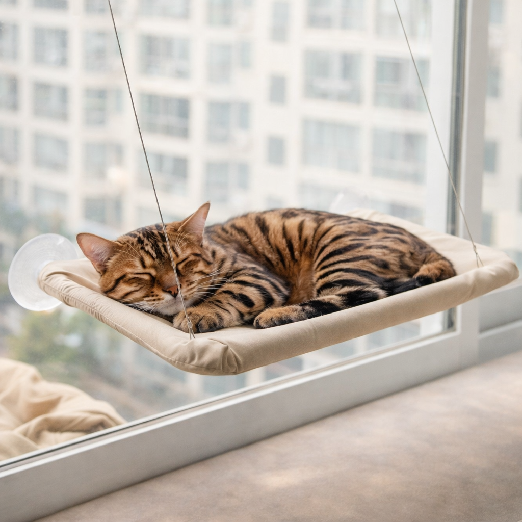 Cat Hammock Hanging Window Bed Mount with Sucker Cups