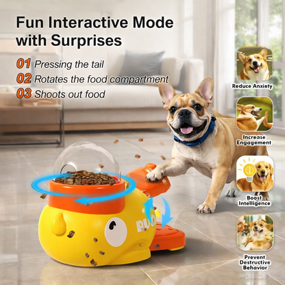 Interactive Duck Pet Feeder Puzzle Toy For Dogs And Cats