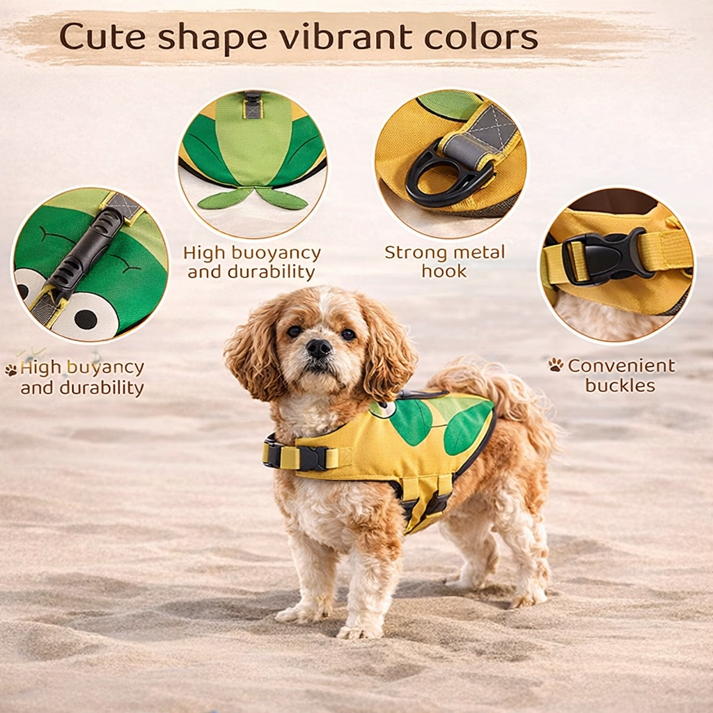 Dog Life Jacket Swimming Safety Vest for Small Medium Large Dogs