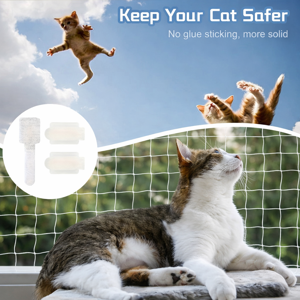 Outdoor Adhesive Hooks For Cat Net Balcony Installation No Drilling