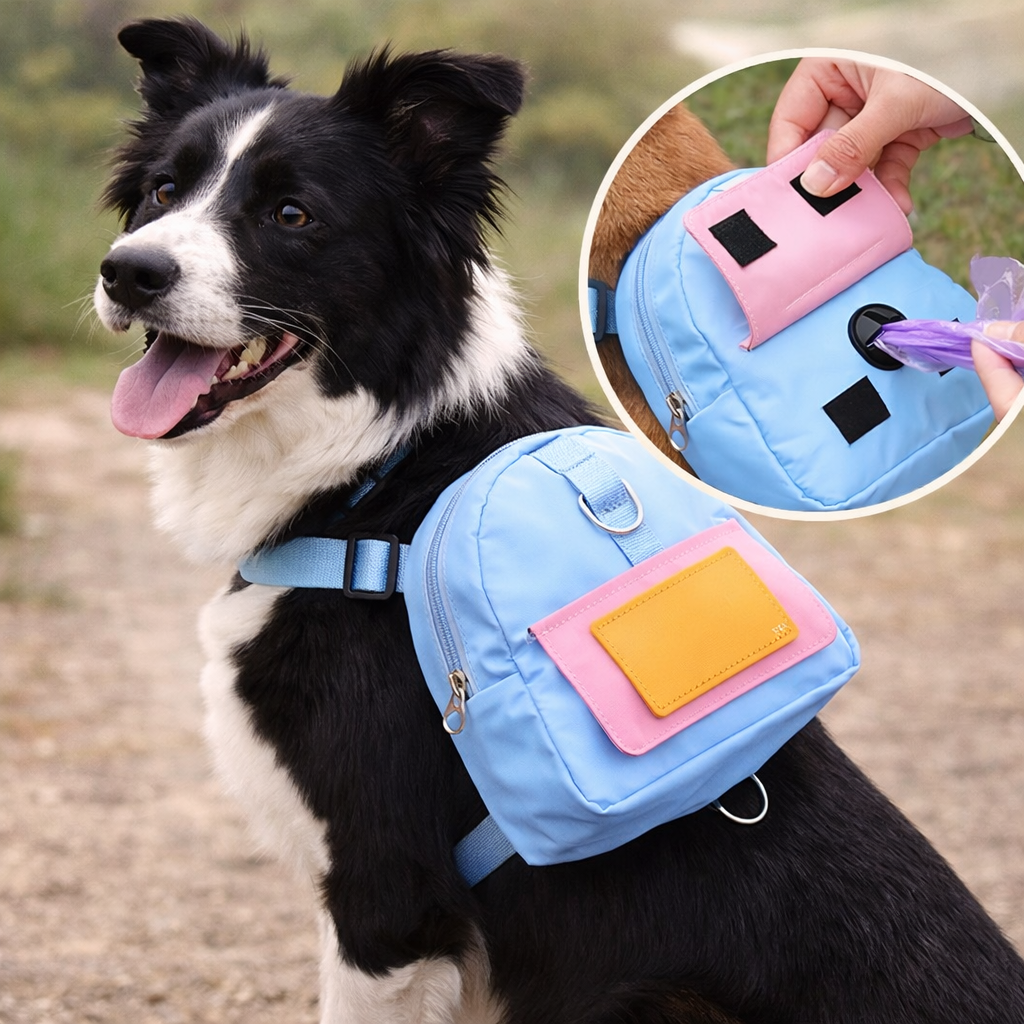 Waterproof Pet Backpack For Dogs With Harness - Outdoor Travel