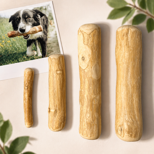 Coffee Wood Dog Chew Toy - Natural Wooden Stick For Dogs