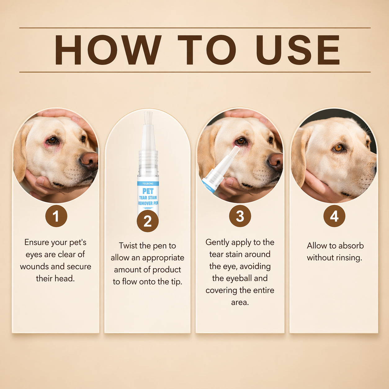 Pet Tear Stain Removal Pen For Cats And Dogs