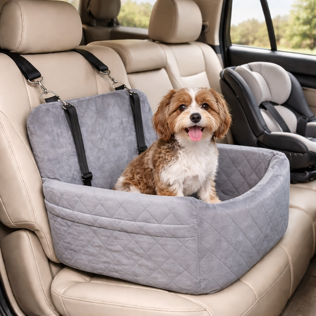 Portable Dog Car Seat With Safety Belt For Small Medium Dogs