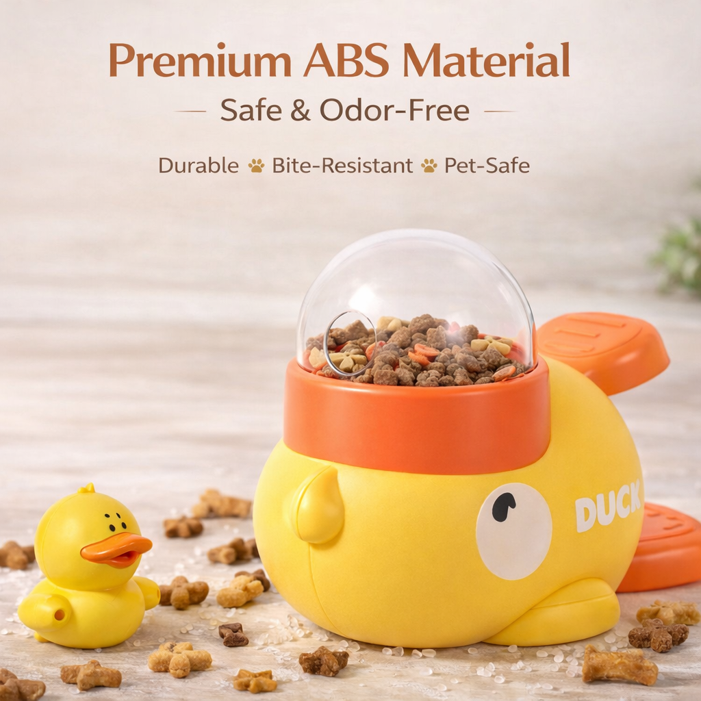 Interactive Duck Pet Feeder Puzzle Toy For Dogs And Cats
