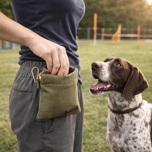 Portable Dog Food Storage Bag Canvas Pet Snack Carrier