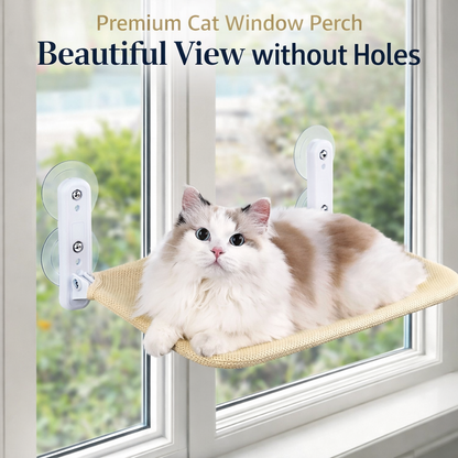 Cordless Cat Window Hammock With Suction Cup Hanging Bed