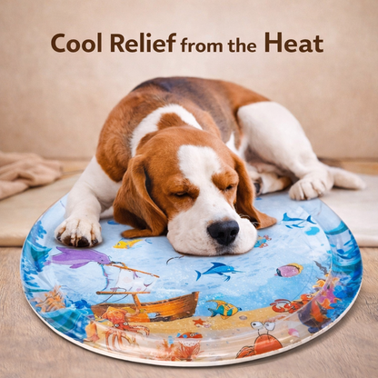 Cat Water Play Mat - Interactive Sensory Cooling Toy For Cats