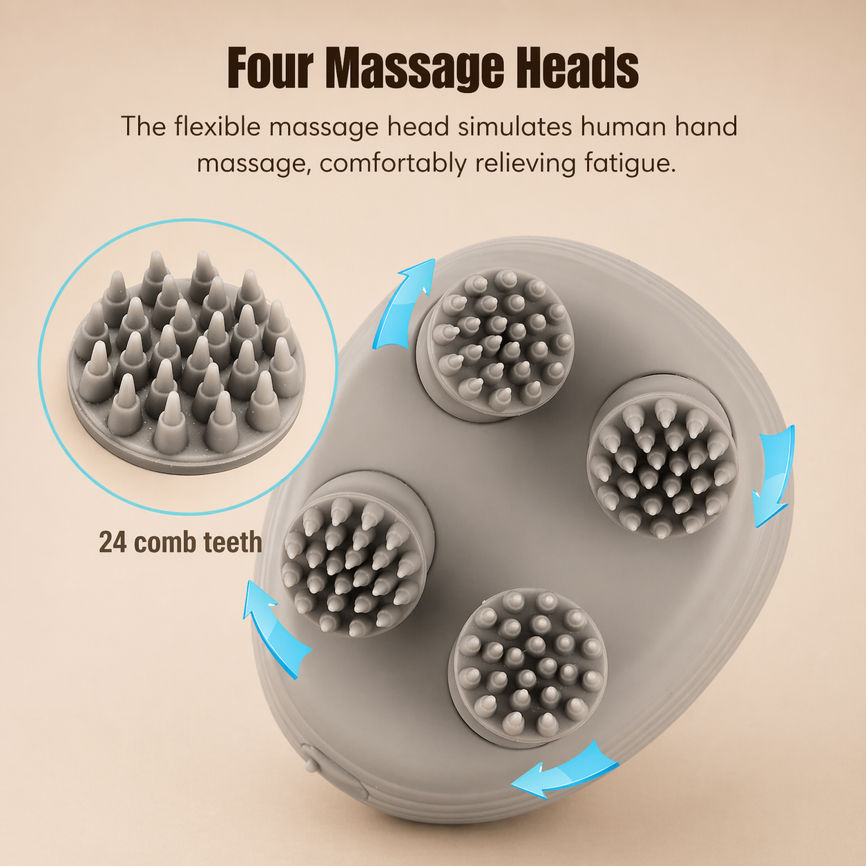 Electric Head Massager for Deep Tissue Scalp and Body Massage