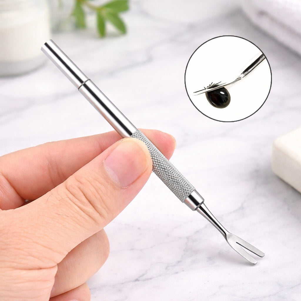 Stainless Steel Tick Removal Tool - Professional Pet Flea Tweezers
