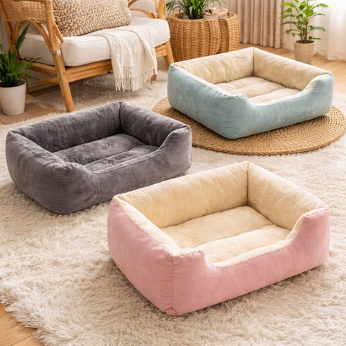 Winter Cat Bed Dog Mat - Soft Plush Pet Cushion for Cats & Dogs