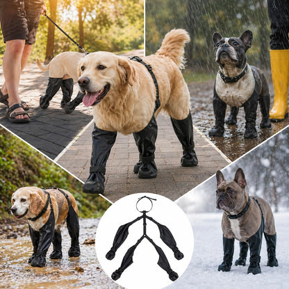 Waterproof Dog Shoes - Adjustable Pet Boots For Outdoor Protection