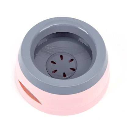 Pet Dog Bowls No Spill Floating Water Feeder Portable Plastic