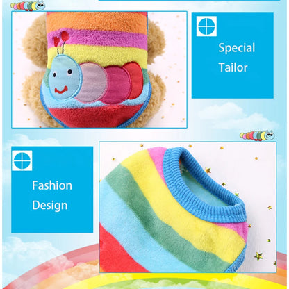 Cute Dog Winter Vest For Small Dogs Cats Warm Pet Sweater Jacket