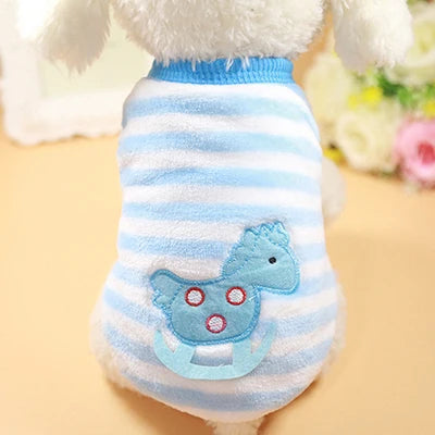 Cute Dog Winter Vest For Small Dogs Cats Warm Pet Sweater Jacket