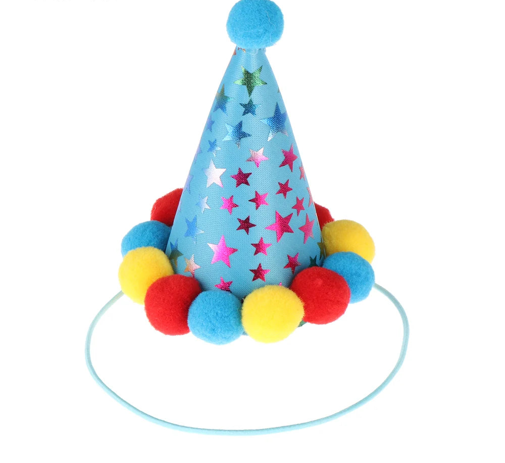 Pet Birthday Hat And Bib Set - Cute Triangle Scarf Costume
