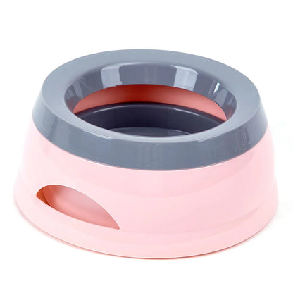 Pet Dog Bowls No Spill Floating Water Feeder Portable Plastic