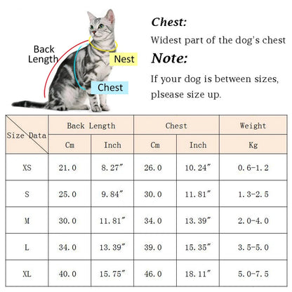 Colorful Stripe Cat Vest Shirt For Small Cats And Dogs Cotton Pet Clothes