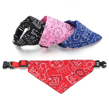 Adjustable Pet Bandana - Triangular Dog Cat Scarf Collar