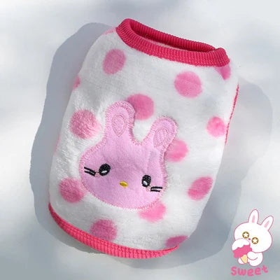 Cute Dog Winter Vest For Small Dogs Cats Warm Pet Sweater Jacket