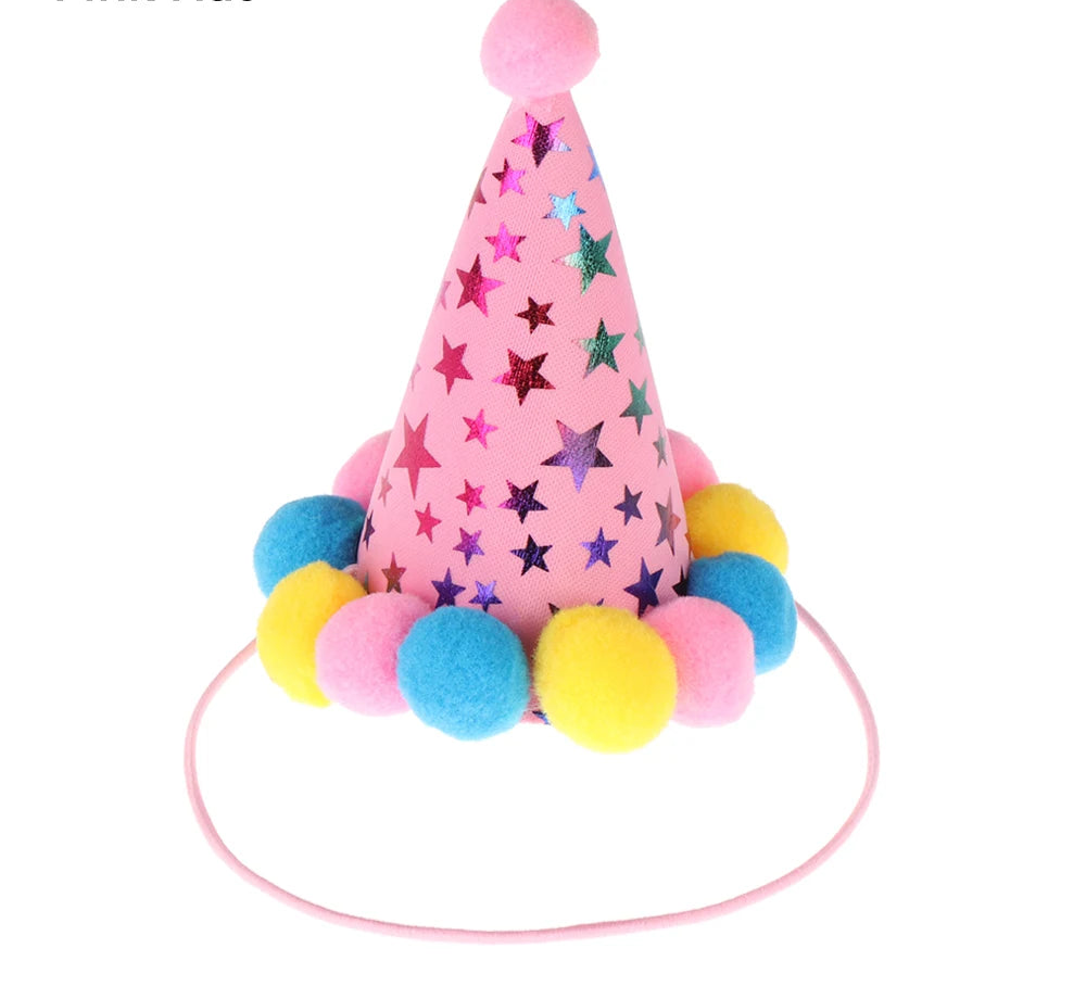 Pet Birthday Hat And Bib Set - Cute Triangle Scarf Costume