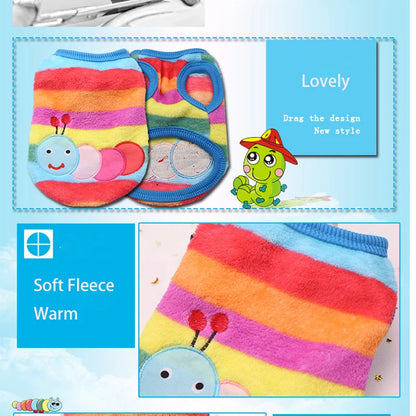 Cute Dog Winter Vest For Small Dogs Cats Warm Pet Sweater Jacket