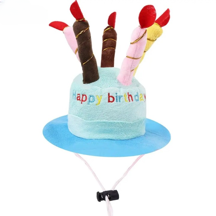 Pet Birthday Hat And Bib Set - Cute Triangle Scarf Costume