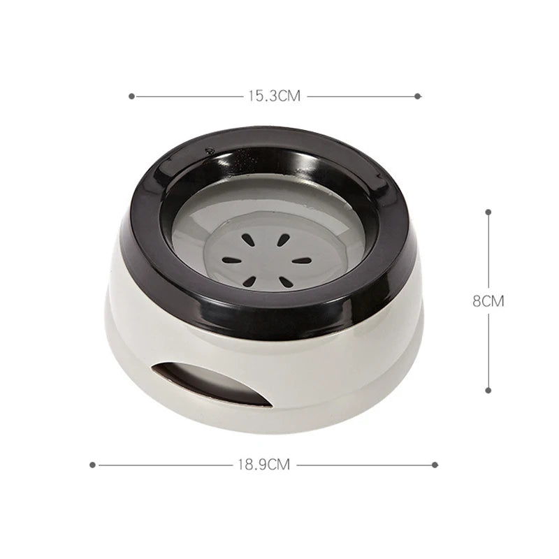 Pet Dog Bowls No Spill Floating Water Feeder Portable Plastic