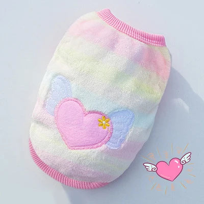 Cute Dog Winter Vest For Small Dogs Cats Warm Pet Sweater Jacket
