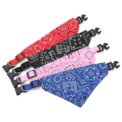Adjustable Pet Bandana - Triangular Dog Cat Scarf Collar