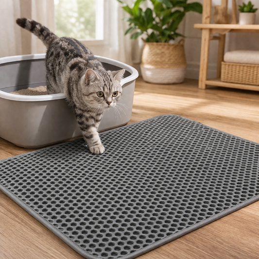 Cat Litter Mat 2-Layer Premium Sand Trapping Waterproof Pet Floor