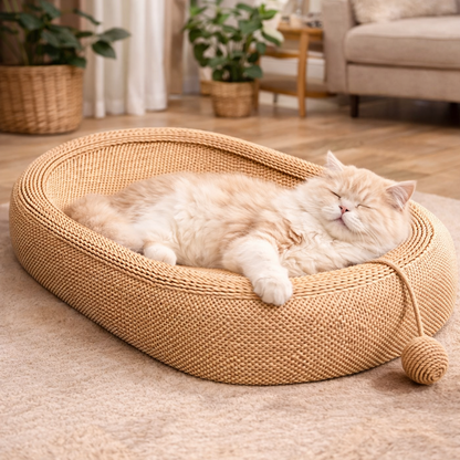 Universal Cat Scratching Board Bed With Sisal Rope Multi-Function Toy
