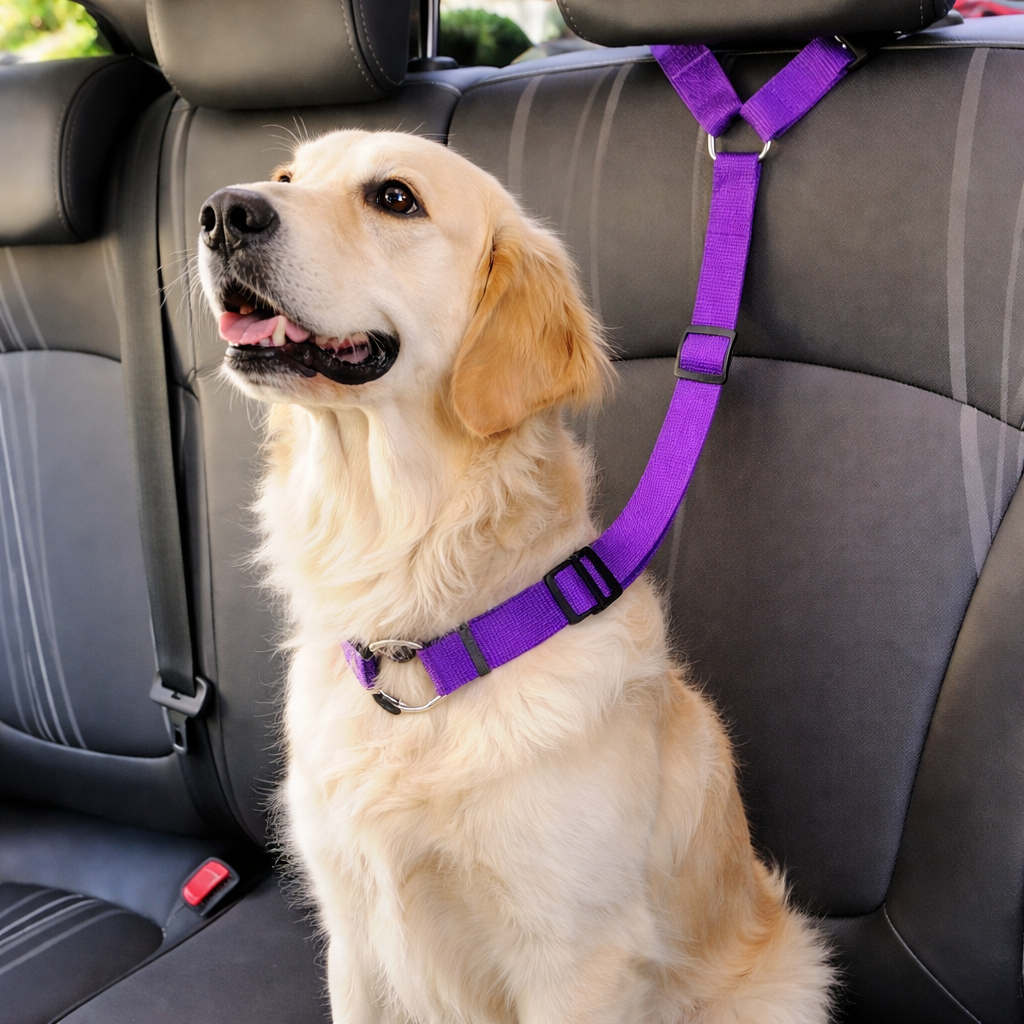 Pet Dog Cat Car Seat Belt Safety Restraint Adjustable Headrest