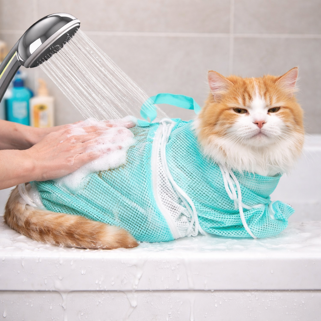 Cat Grooming Mesh Bag - Restraint Bag For Bathing And Nail Care