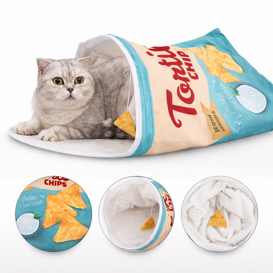 Halloween Cat Tunnel Toy - Interactive Collapsible Pet Tunnel